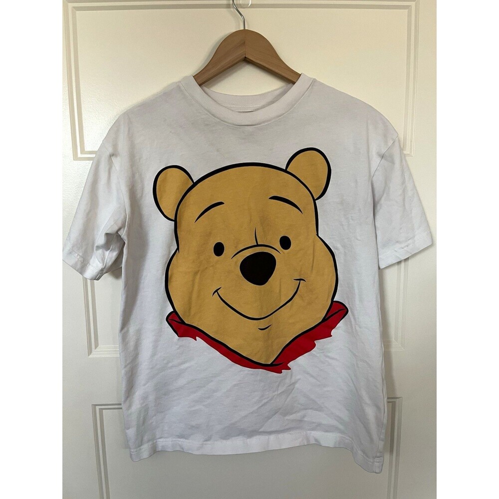 Winnie the Pooh Disney White Graphic T-Shirt POOH Back Print Unisex M